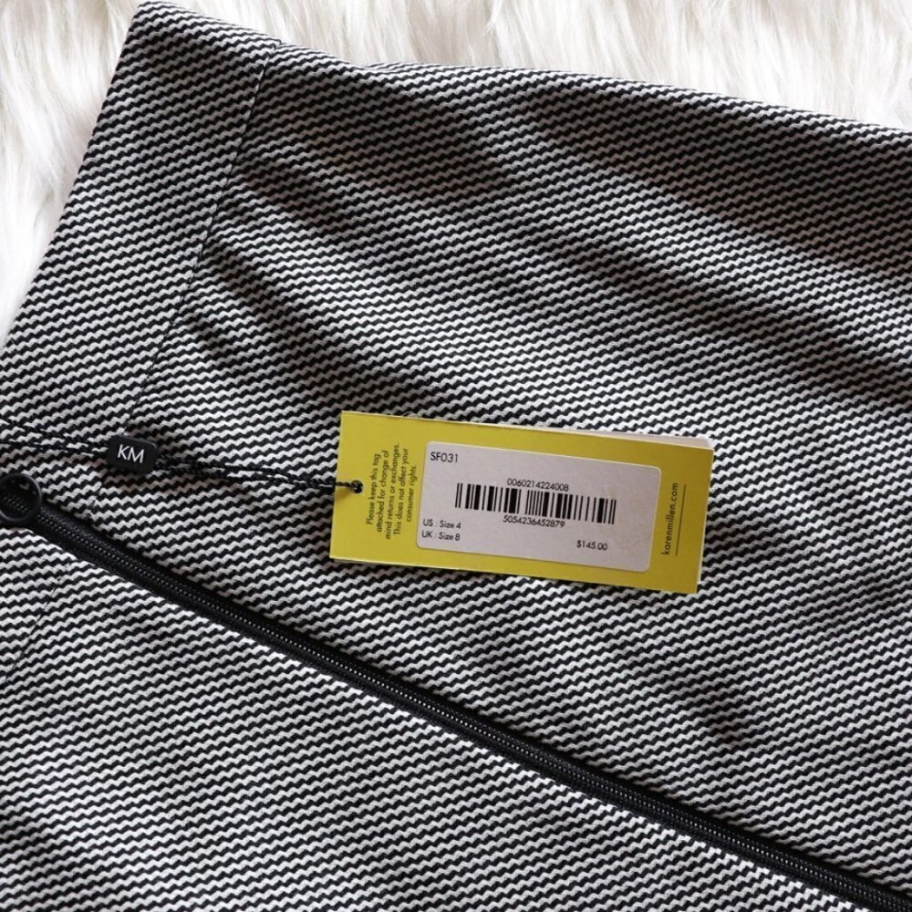 NEW Karen Millen High Rise Wool Mini Skirt Size 4 - Picture 3 of 7